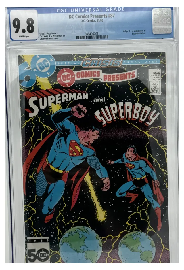 DC Comics Presents, Vol. 1 #87 Direct Edition comic book cover, 1985