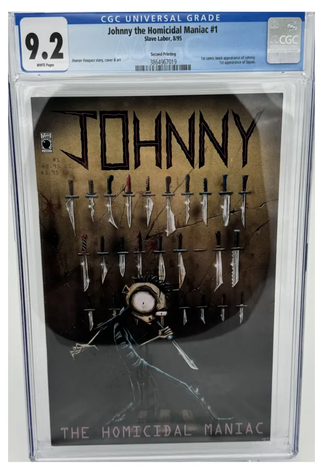 Johnny The Homicidal Maniac #1 1st Printing comic book cover, 1995