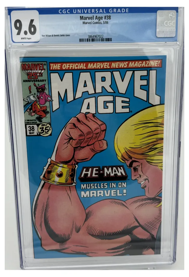Marvel Age #38 comic book cover, 1986