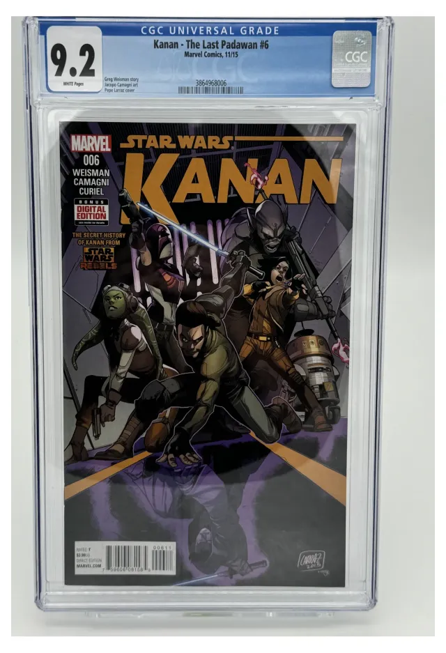 Star Wars: Kanan: The Last Padawan #6 comic book cover, 2015