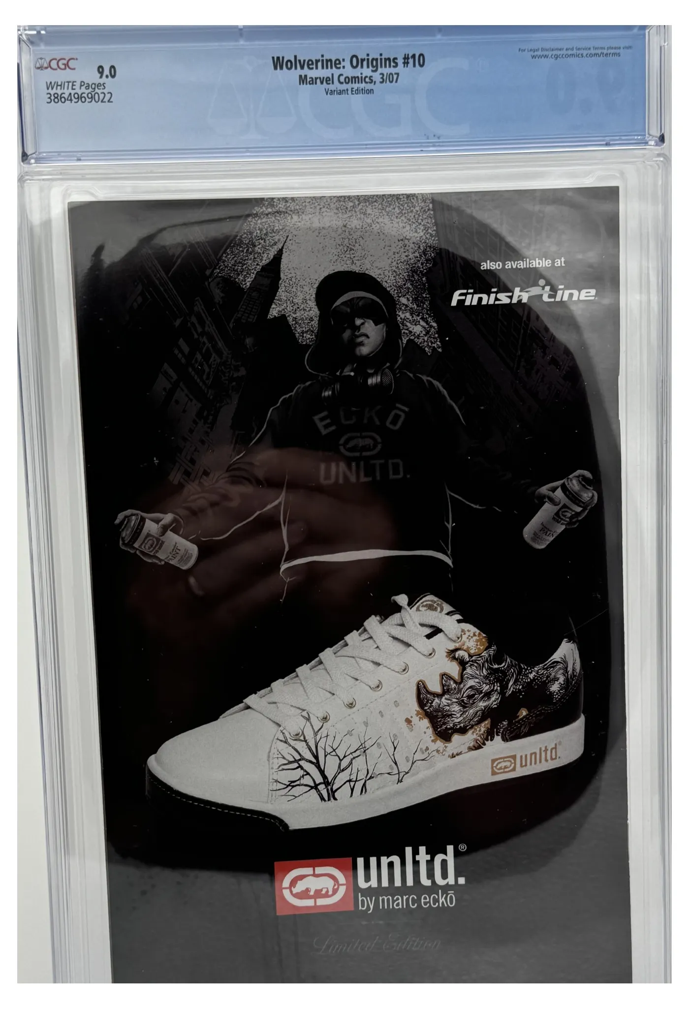 Back of the graded slab, Wolverine: Origins 10A, CGC 9.0 Very Fine/Near Mint, certification 3864969022