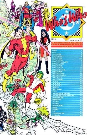 Who's Who: The Definitive Directory of the DC Universe #4 Direct Edition comic book cover, 1985