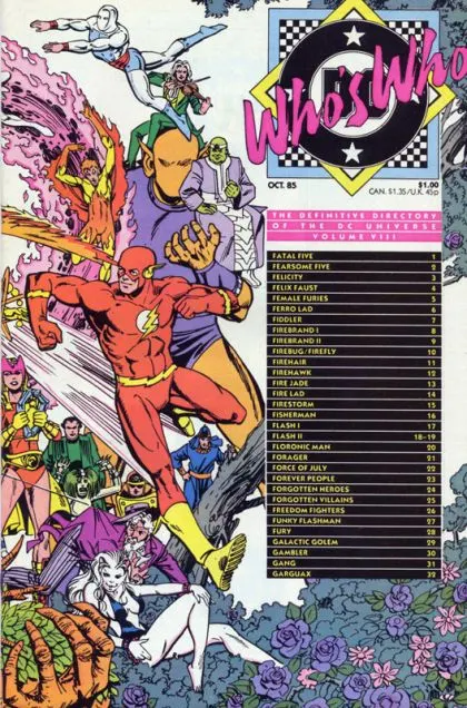 Who's Who: The Definitive Directory of the DC Universe #8 Direct Edition comic book cover, 1985