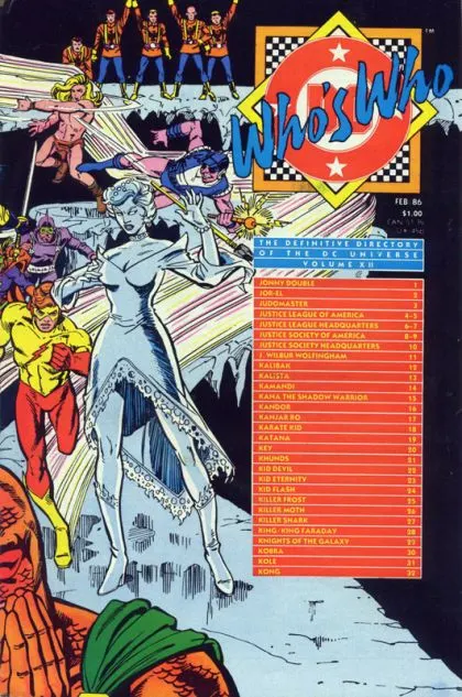 Who's Who: The Definitive Directory of the DC Universe #12 Direct Edition comic book cover, 1986