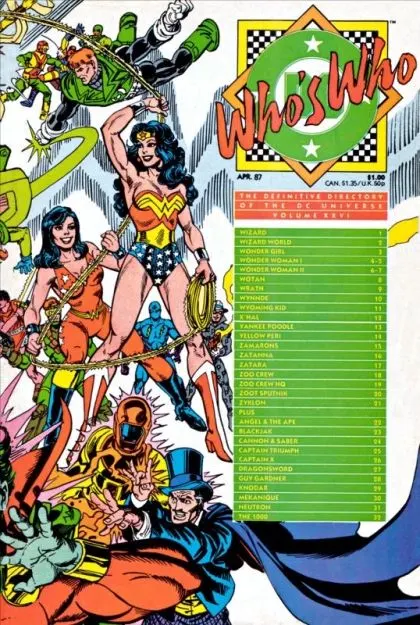 Who's Who: The Definitive Directory of the DC Universe #26 Direct Edition comic book cover, 1987
