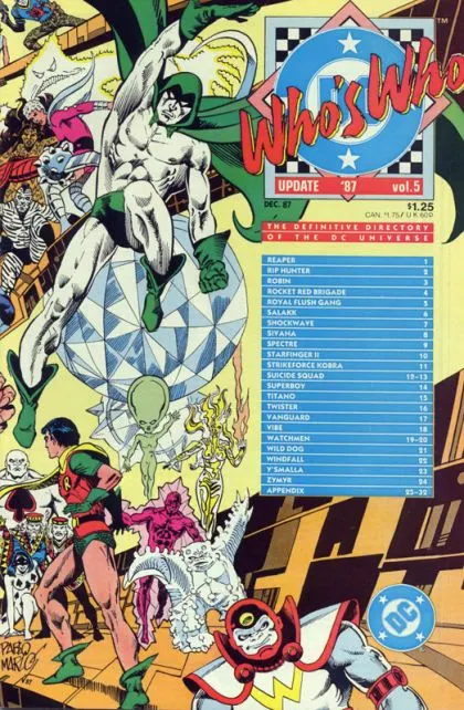 Who's Who: Update '87 #5 Direct Edition comic book cover, 1987