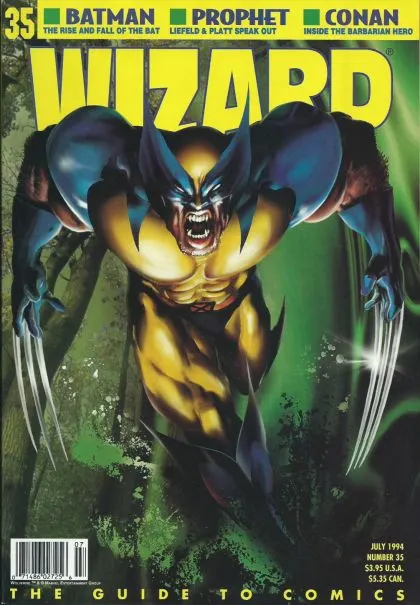 Wizard: The Magazine of Comics, Entertainment and Pop Culture #35 Cover - Wolverine comic book cover, 1994