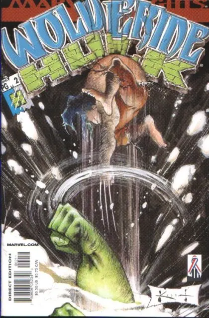 Wolverine / Hulk #2 comic book cover, 2002