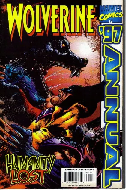 Wolverine, Vol. 2 Annual #1997 Direct Edition comic book cover, 1998