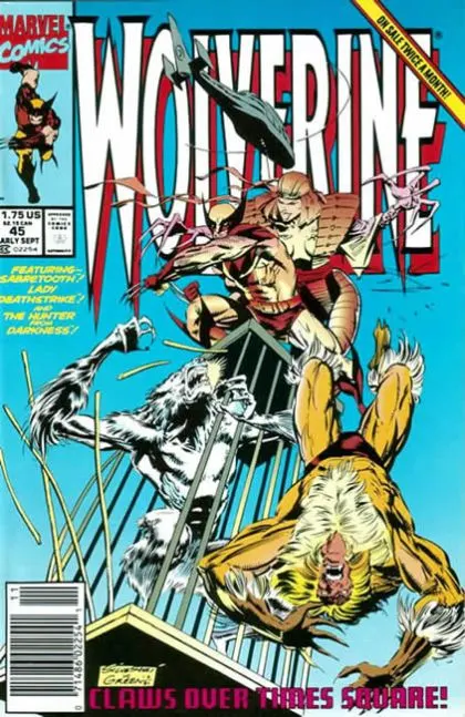 Wolverine, Vol. 2 #45 Newsstand Edition comic book cover, 1991