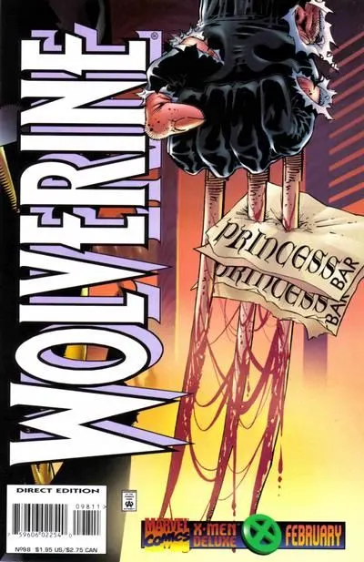 Wolverine, Vol. 2 #98 Direct Edition comic book cover, 1996