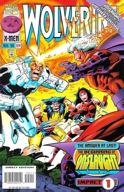 Wolverine, Vol. 2 #104 Direct Edition comic book cover, 1996