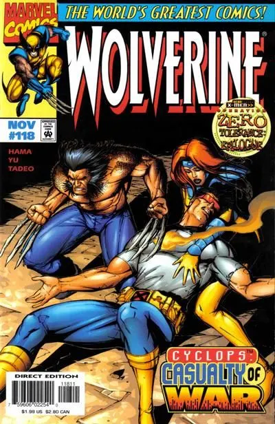 Wolverine, Vol. 2 #118 Direct Edition comic book cover, 1997