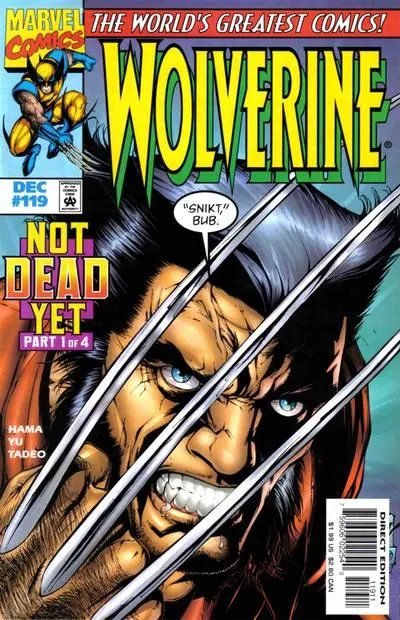 Wolverine, Vol. 2 #119 Direct Edition comic book cover, 1997