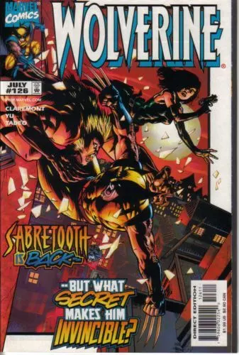 Wolverine, Vol. 2 #126 Direct Edition comic book cover, 1998
