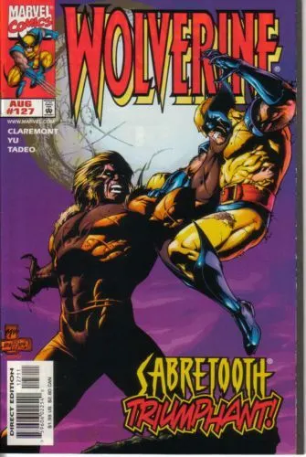 Wolverine, Vol. 2 #127 Direct Edition comic book cover, 1998