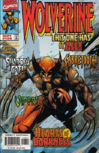 Wolverine, Vol. 2 #128 Direct Edition comic book cover, 1998