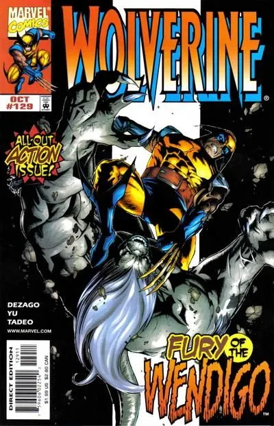 Wolverine, Vol. 2 #129 Direct Edition comic book cover, 1998