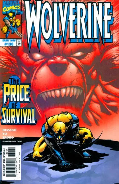 Wolverine, Vol. 2 #130 Direct Edition comic book cover, 1998