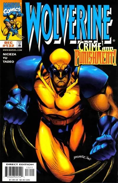 Wolverine, Vol. 2 #132 Direct Edition comic book cover, 1998
