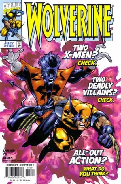 Wolverine, Vol. 2 #140 Direct Edition comic book cover, 1999