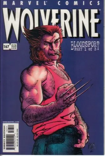 Wolverine, Vol. 2 #167 Direct Edition comic book cover, 2001