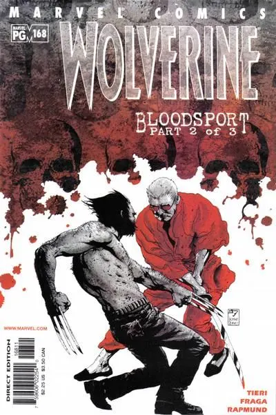 Wolverine, Vol. 2 #168 Direct Edition comic book cover, 2001