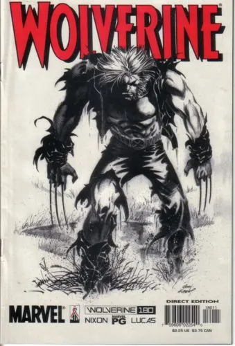 Wolverine, Vol. 2 #180 Direct Edition comic book cover, 2002