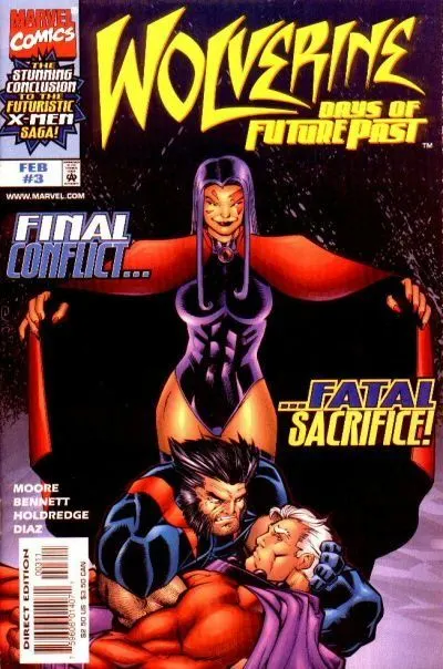 Wolverine: Days of Future Past #3 Direct Edition comic book cover, 1998