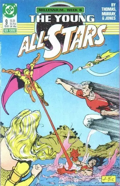 Young All-Stars #9 comic book cover, 1988