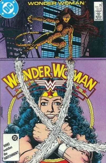 Wonder Woman, Vol. 2 #9 Direct Edition comic book cover, 1987