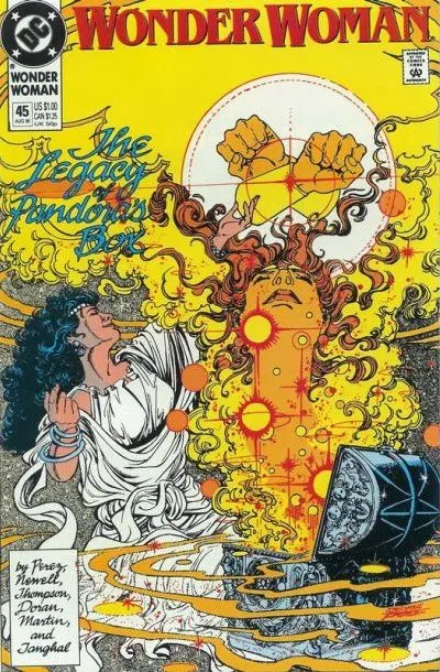 Wonder Woman, Vol. 2 #45 Direct Edition comic book cover, 1990