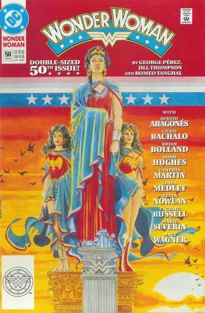Wonder Woman, Vol. 2 #50 Direct Edition comic book cover, 1991