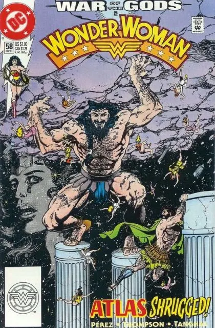 Wonder Woman, Vol. 2 #58 Direct Edition comic book cover, 1991