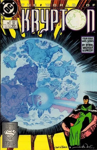 World of Krypton, Vol. 2 #3 Direct Edition comic book cover, 1988