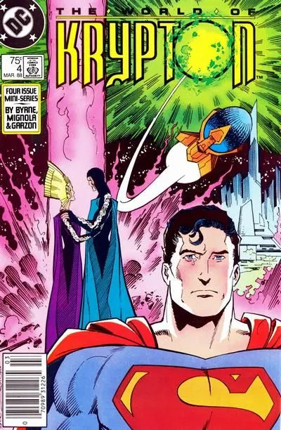 World of Krypton, Vol. 2 #4 Newsstand Edition comic book cover, 1988