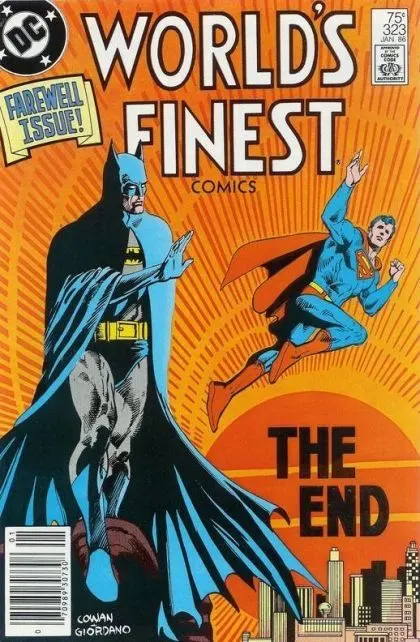 World's Finest Comics #323 Newsstand Edition comic book cover, 1986