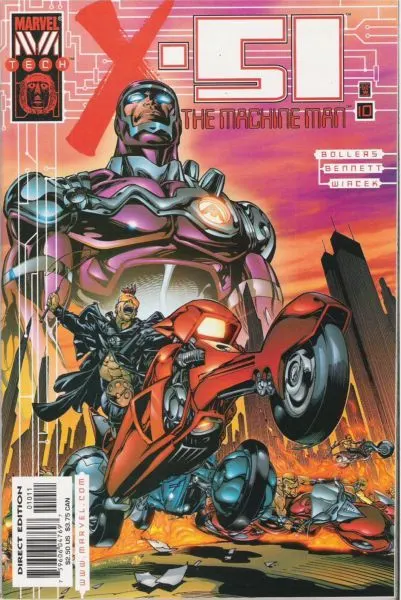 X-51 #10 Direct Edition comic book cover, 2000