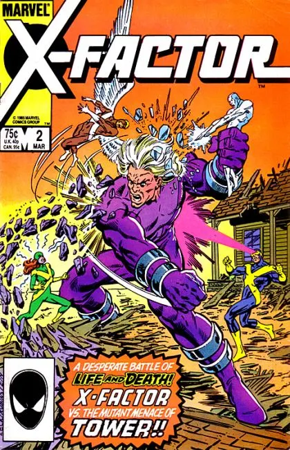X-Factor, Vol. 1 #2 Direct Edition comic book cover, 1986