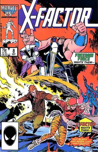 X-Factor, Vol. 1 #8 Direct Edition comic book cover, 1986