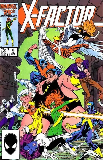 X-Factor, Vol. 1 #9 Direct Edition comic book cover, 1986