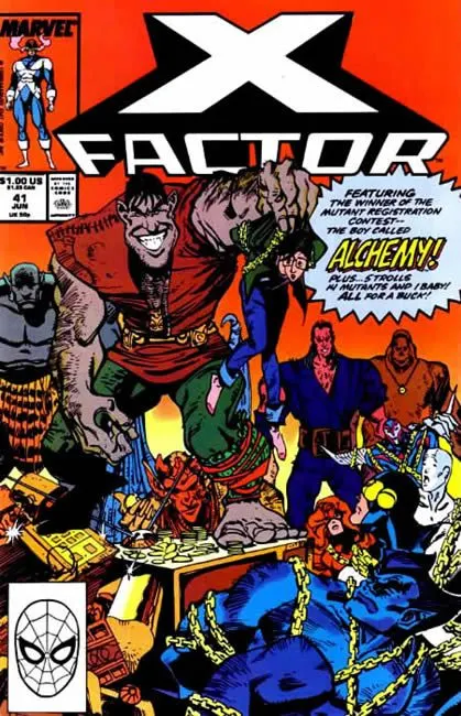 X-Factor, Vol. 1 #41 Direct Edition comic book cover, 1989