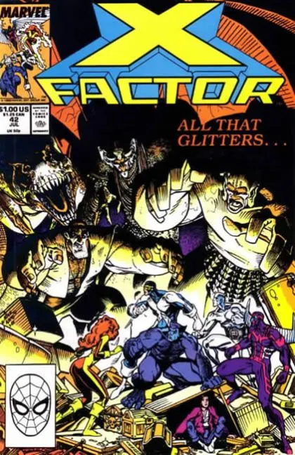 X-Factor, Vol. 1 #42 Direct Edition comic book cover, 1989