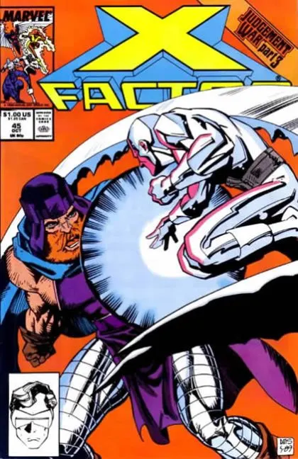 X-Factor, Vol. 1 #45 Direct Edition comic book cover, 1989