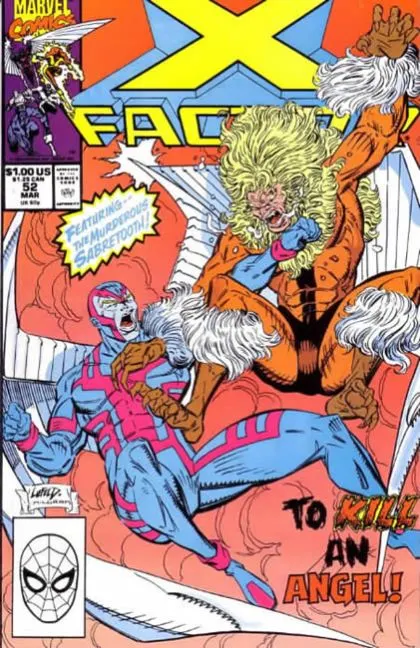 X-Factor, Vol. 1 #52 Direct Edition comic book cover, 1990