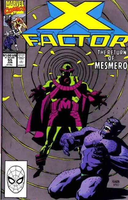 X-Factor, Vol. 1 #55 Direct Edition comic book cover, 1990