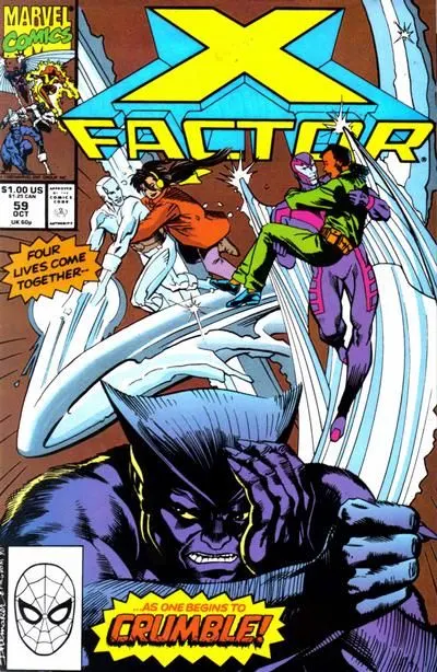 X-Factor, Vol. 1 #59 Direct Edition comic book cover, 1990