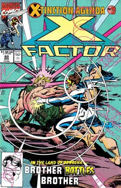X-Factor, Vol. 1 #60 Direct Edition comic book cover, 1990