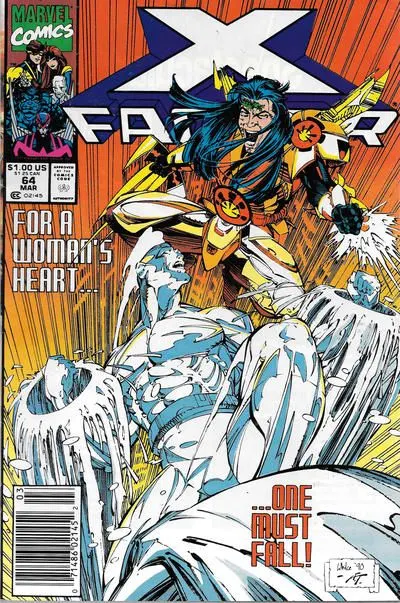 X-Factor, Vol. 1 #64 Newsstand Edition comic book cover, 1991