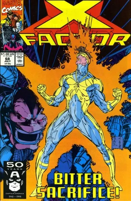 X-Factor, Vol. 1 #68 Direct Edition comic book cover, 1991